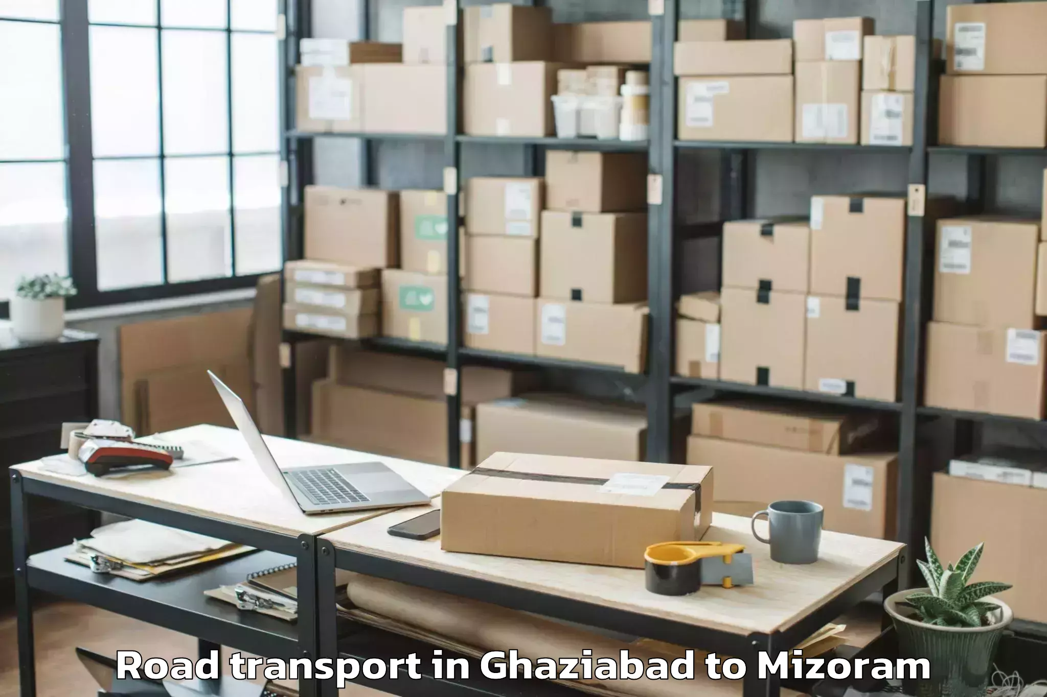 Professional Ghaziabad to Champhai Road Transport